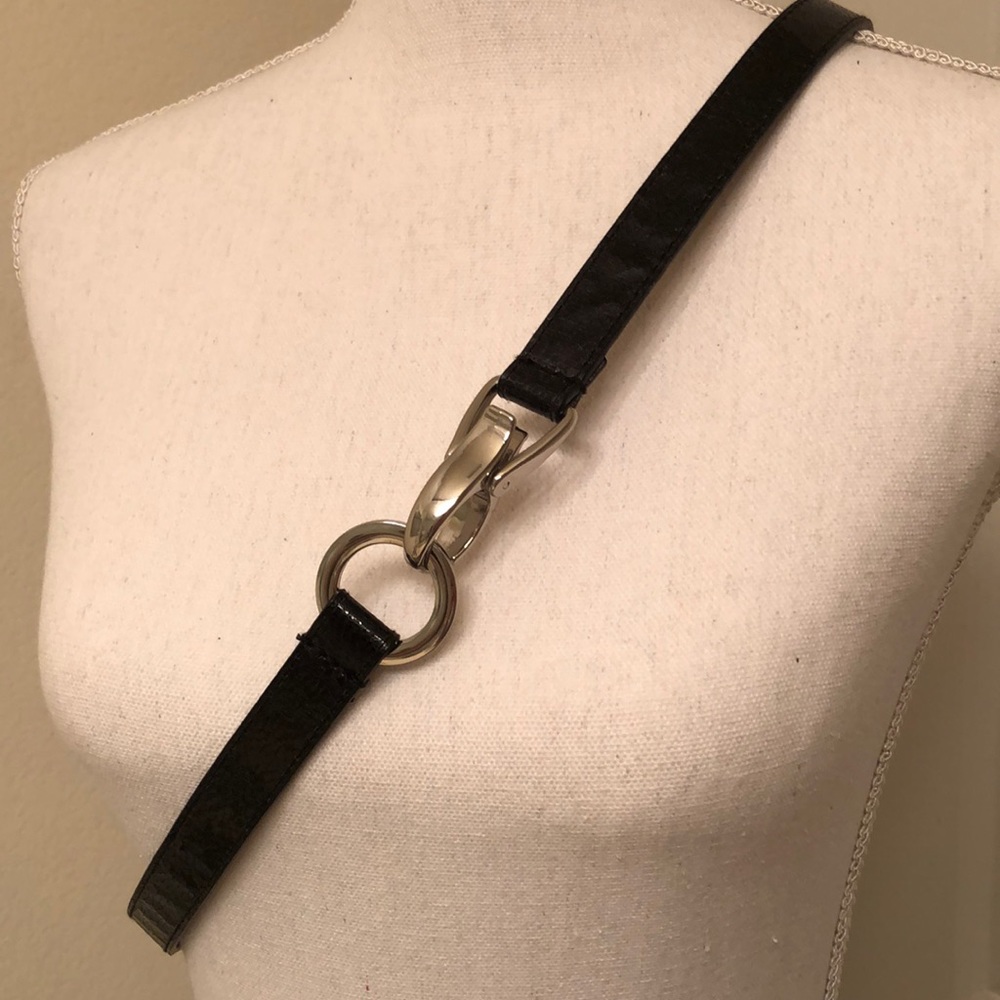 Adjustable Black “Snake Skin” Belt